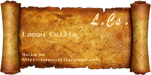 Lassu Csilla névjegykártya
